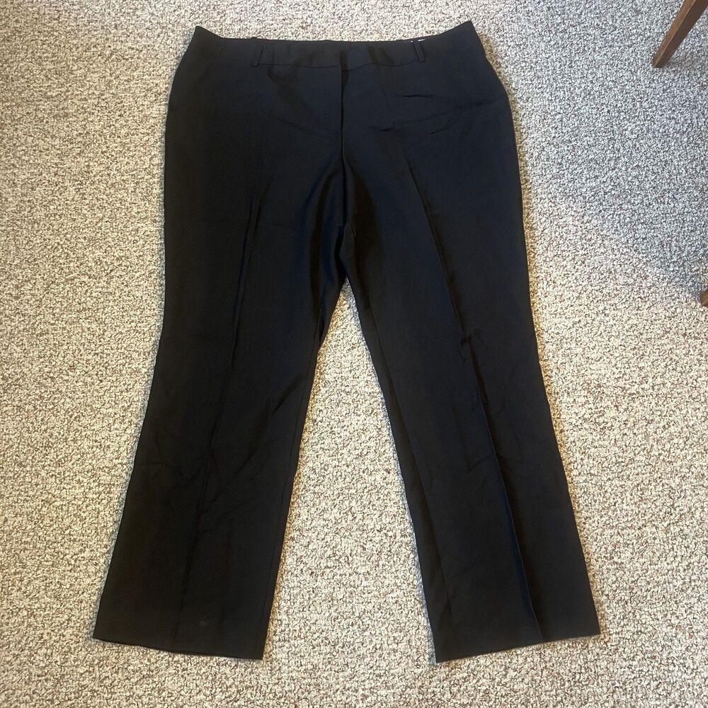 NWT Womens Worthington Curvy Fit Trouser Pants Plus Size 22W Black Office Work